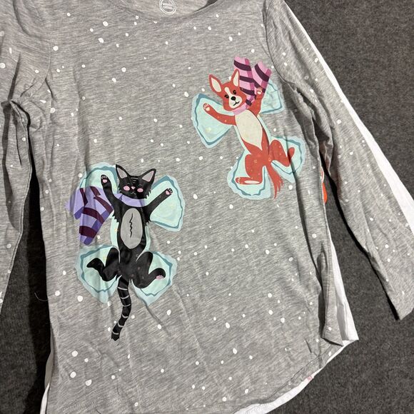 Wonder Nation Girl's Long Sleeve 2 Pack Print Graphic Pink Extra Large 14-16 - Picture 3 of 8